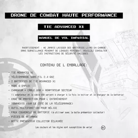 Notice PROPEL STARWARS TIE ADVANCED X Drone