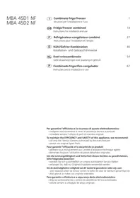 Notice ARISTON MBA 45D1NFA Réfrigérateur