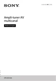 Notice SONY STR-DN1040 Amplificateur audio-vidéo
