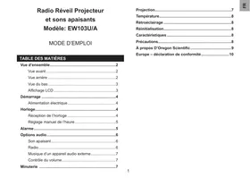 OREGON SCIENTIFIC RDREV EW103 NOIRE - Radio-réveil