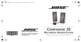 Notice BOSER COMPANION 20 Enceinte audio