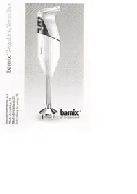 Notice BAMIX MXX100081 Mixeur plongeant