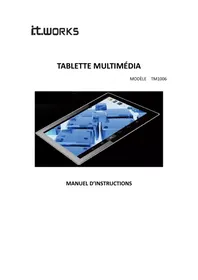 Notice 1T WORKS TM 1006 Tablette tactile