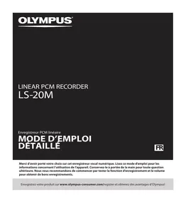 Notice OLYMPUS LS-20M Enregistreur vocal numérique