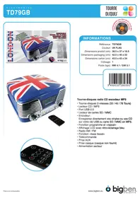 BIGBEN TD79 GB2 - Tourne-disques
