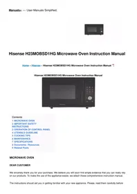 HISENSE H23MOBSD1HG - Microwave Oven