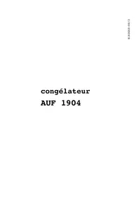 Notice ARTHUR MARTIN AUF1904 Congélateur