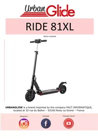 Notice URBANRIDE 81XL Trottinette électrique
