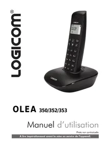 Notice LOCICOM DUO OLEA 352 NOIR Téléphone sans fil
