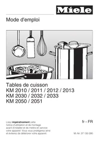 MIELE KM 2012 INOX - Plaque de cuisson