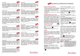 TERRAILLON CRYSTAL VERRE - Balance culinaire électronique