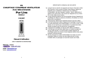 Notice PUR LINE CHS 185 TCO Chauffage électrique