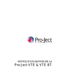 Notice PRO-JECT VT-E BT FR WHITE Platine vinyle