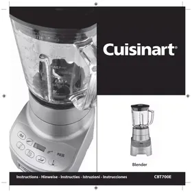 Notice CUISINART CBT700E Blender