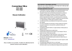 Notice PUR LINE PRO 2000 Convecteur électrique