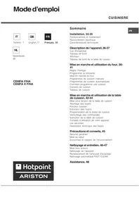 Notice ARISTON CE 61FAW Cuisinière