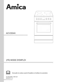 Notice AMICA ACV3504B Cuisiniere vitrocéramique