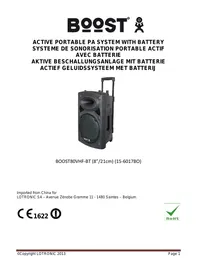 Notice BOOST 80VHF-BCO Enceinte portable
