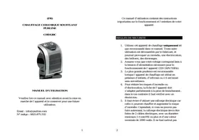 Notice PUR LINE CHD 120 C Chauffage électrique