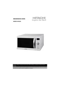 Notice HITACHI MCG25 Micro-ondes