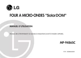 Notice LG-GOLDSTAR MP-9486SC Micro-ondes