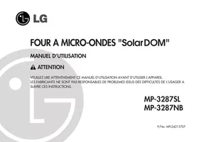 Notice LG-GOLDSTAR MP-3287SL Four à micro-ondes