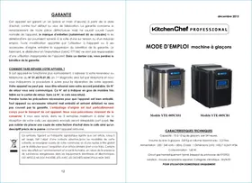 Notice RITCHEN CHEF YT-E-O05CSS Machine à glaçons