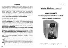Notice RITCHEN CHEF HBZ12EAU Machine à glaçons