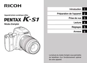Notice PENTAX K-S1 BLU+DAL 18-55MM Appareil photo numérique reflex