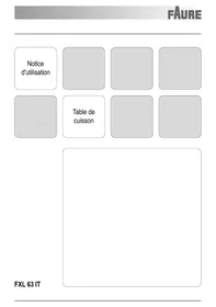 FAURE FXL 63ITW BLANC - Table de cuisson