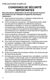 KITCHENAID SKFCR531BM - Appareil électrique
