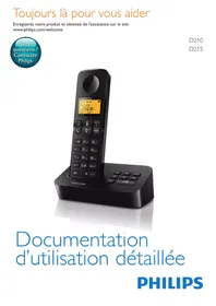 Notice PHILIPS D2101B Téléphone sans fil