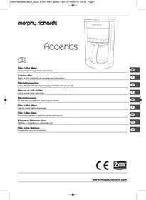 Notice MORPHY RICHARDS MM162007EE Cafetière