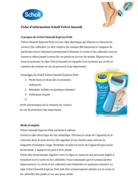Notice SCHOLL SUBLIME ONGLES ELECTRIQUE Râpe électrique pour pieds