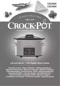 Notice CROCK POT CSCO59X-01 Mijoteur