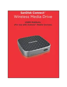 Notice SANDISK COMMECT WIRELESS MEDIA DRIVE Wireless external hard drive