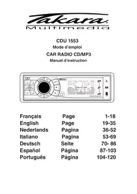 Notice TAKARA CDU 1553 Autoradio