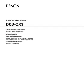 DENON DCD-CX3 - Lecteur CD