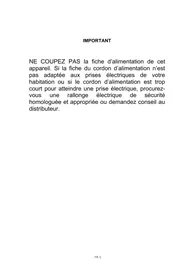 Notice HITACHI CVSB165 Aspirateur