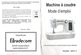 Notice HARPER MACHINE_A_COUDRE_MAC_5_KK_GH Machine à coudre