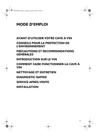 Notice WHIRLPOOL ARC 2050-W PV ALU Cave à vin