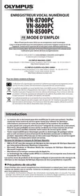 Notice OLYMPUS VN-8600PC+ME-51S Enregistreur vocal numérique