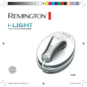 Notice REMINGTON IPL5000 I-LIGHT épilateur électrique