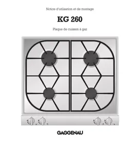 Notice GAGGENEAU KG 260-234 Plaque de cuisson