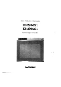 Notice GAGGENAU ED 271-111 Four électrique encastrable