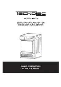 Notice TECNOLEC TSLC8 Sèche-linge