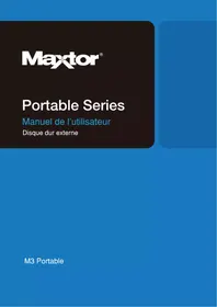 Notice MAXTOR 3270 Disque dur externe