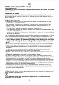 Notice OKOTA PISTO HDPI200 Sèche cheveux