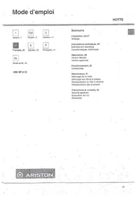 Notice ARISTON HBI 9 F.2IX Hotte aspirante