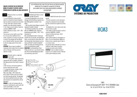 Notice ORAY HCM 3 RB 1 Téléviseur
